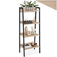 TECTAKE - Étagère échelle Bois clair industriel, Chêne Sonoma - vignette