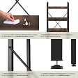 TECTAKE - Etagère échelle NEWCASTLE style industriel 57,5 x 35,5 x 139 cm Bois foncé industriel, rustique - vignette