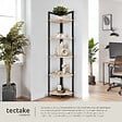 TECTAKE - Étagère d’angle Castlebar 30 x 30 x 150 cm Bois clair industriel, Chêne Sonoma - vignette