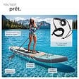 TECTAKE - Planche de stand up paddle gonflable polyvalente 2 en 1 sangle de pied turquoise orange 288 x 77 x 22,5 cm mousse eva - vignette