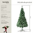 TECTAKE - Sapin de Noël artificiel avec support métallique  vert - vignette