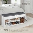 TECTAKE - Banc à chaussures NATALYA avec coussin d'assise 104x30x49cm blanc - vignette