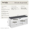 TECTAKE - Banc à chaussures NATALYA avec coussin d'assise 104x30x49cm blanc - vignette