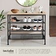TECTAKE - Étagère à chaussures NEWPORT 80,5x30,5x72,5cm Bois clair industriel, Chêne Sonoma - vignette