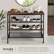 TECTAKE - Étagère à chaussures NEWPORT 80,5x30,5x72,5cm Bois foncé industriel, rustique - vignette