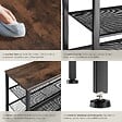 TECTAKE - Étagère à chaussures NEWPORT 80,5x30,5x72,5cm Bois foncé industriel, rustique - vignette