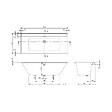 VILLEROY ET BOCH - Baignoire droite 170 x 75 Collaro acrylique blanc mat avec vidage et trop plein blanc mat - vignette