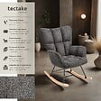 TECTAKE - Fauteuil à bascule TORVE rembourré Chenille anthracite - vignette