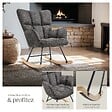 TECTAKE - Fauteuil à bascule TORVE rembourré Chenille anthracite - vignette