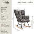 TECTAKE - Fauteuil à bascule TORVE rembourré Chenille anthracite - vignette