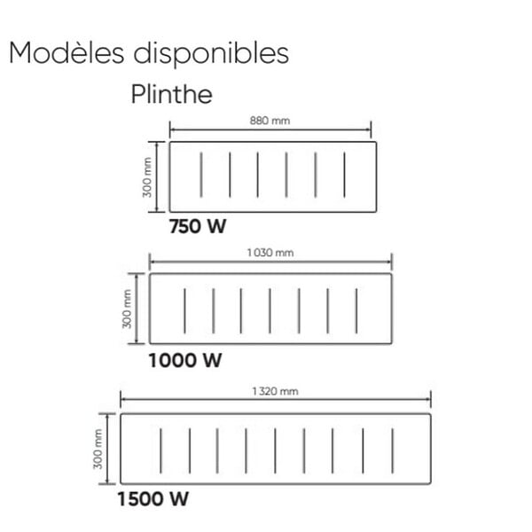 ATLANTIC - Radiateur connecté Nirvana Neo plinthe 1000W blanc - ATLANTIC - 529922 - large