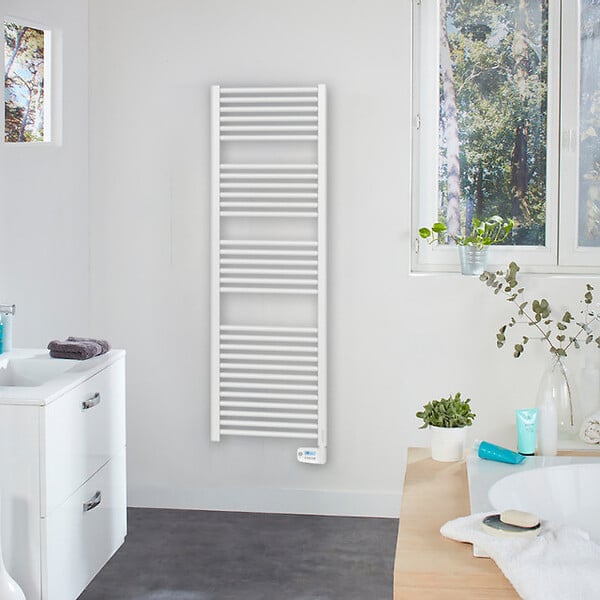 ATLANTIC - Radiateur sèche-serviettes digital détection Lunis étroit 500W blanc - ATLANTIC - 850575 - large