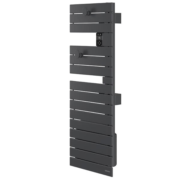 ATLANTIC - Sèche-serviettes connecté Nefertiti étroit avec soufflerie mât gauche 1600W graphite - ATLANTIC - 850607 - large