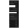 ATLANTIC - Sèche-serviettes connecté Nefertiti étroit mât droite 600W noir - ATLANTIC - 850614 - vignette