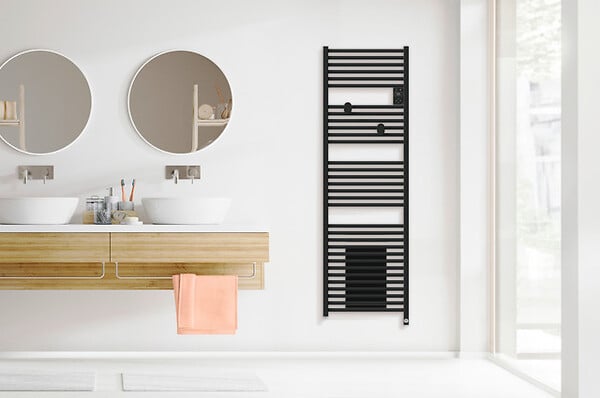 THERMOR - Sèche-serviettes connecté Riva 5 Etroit 300W Gris menhir - THERMOR - 471648 - large