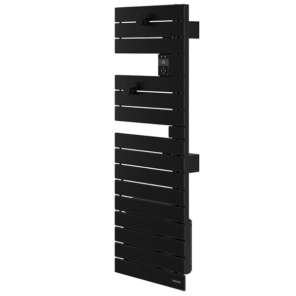 ATLANTIC - Sèche-serviettes connecté Nefertiti étroit avec soufflerie mât droite 1500W noir - ATLANTIC - 850092 - large