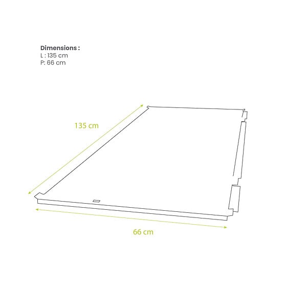 DECOCLIM - Sous-face pour cache en aluminium gris poussière taille XL - DECOCLIM - 23AXL7037-SSF - large