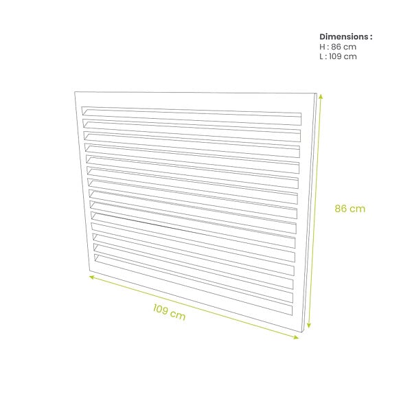 DECOCLIM - Face dos pour cache en aluminium brun rouge taille M - DECOCLIM - 23AM8012-DOS - large