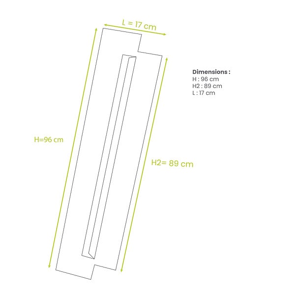DECOCLIM - Lot de 2 joues latérales en alu anthracite taille L - DECOCLIM - DECOCLIM-23AL7016-JLAT - large