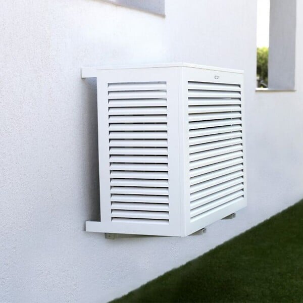 DECOCLIM - Cache clim et pompe à chaleur - Taille M - Alu - Blanc - Decoclim - large