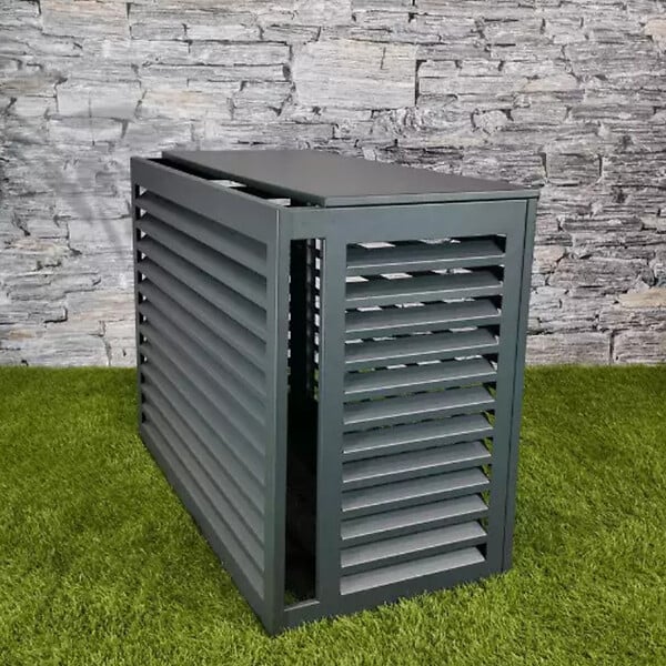 DECOCLIM - Face dos pour cache en aluminium anthracite taille S - DECOCLIM - 23AS7016-DOS - large