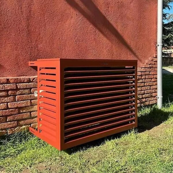 DECOCLIM - Cache unité extérieure en aluminium brun rouge taille S - DECOCLIM - 23AS8012 - large