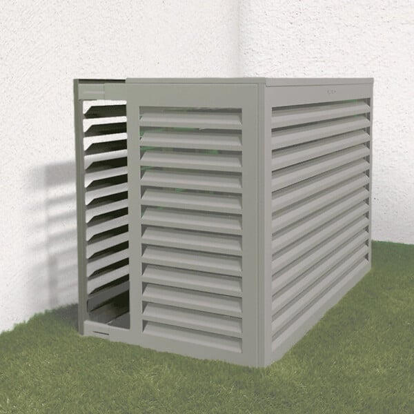 DECOCLIM - Face dos pour cache en aluminium gris poussière taille L - DECOCLIM - 23AL7037-DOS - large
