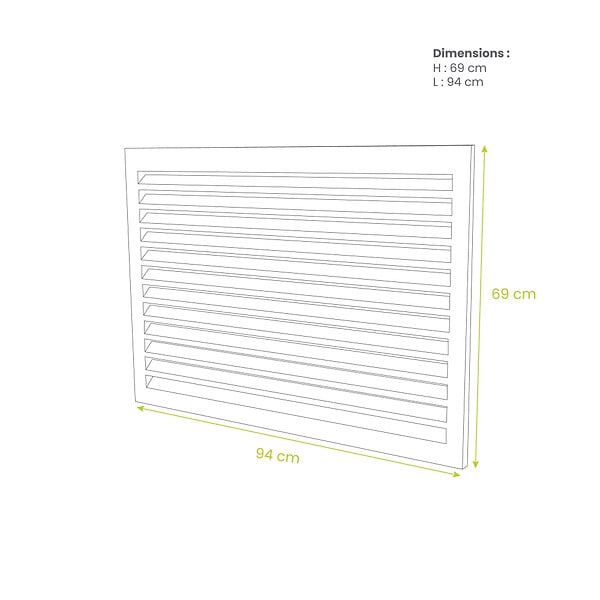 DECOCLIM - Face dos pour cache en aluminium gris poussière taille S - DECOCLIM - 23AS7037-DOS - large