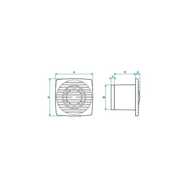 ALDES - Extracteur DESIGN 125 - 9,3W - 115m3/h - 31dB - Blanc - large