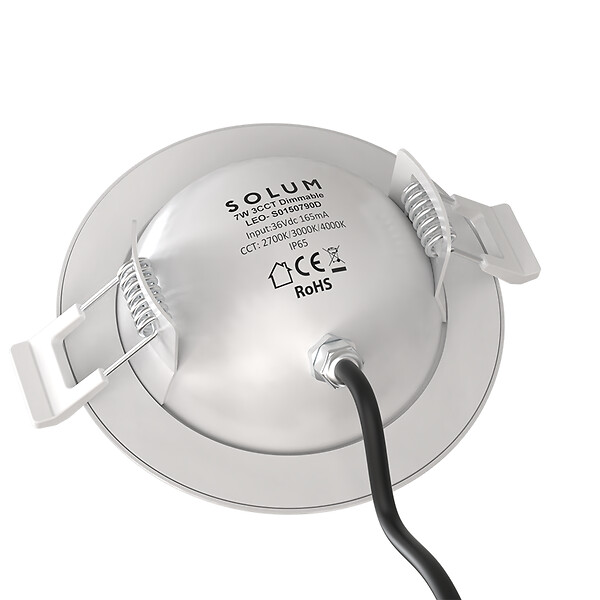 SOLUM - LEO Spot encastré noir 8W. 690Lm. CCT 2700K/3000K/4000K. Orientable 90. Rotatif 360 - SOLUM - S0160790D - large