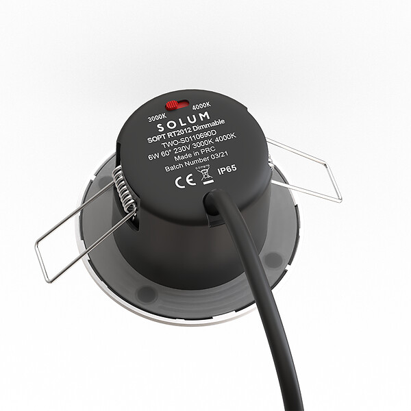 SOLUM - TWO Spot encastré 6W. 550-580Lm. dimmable. CCT 3000K/4000K - SOLUM - S0110690D - large