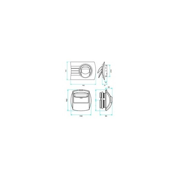 ALDES - Kit bouches autoréglable et extraction pour VMC double flux -  Pour logement T3/T4 - Réseau Minigaine - large