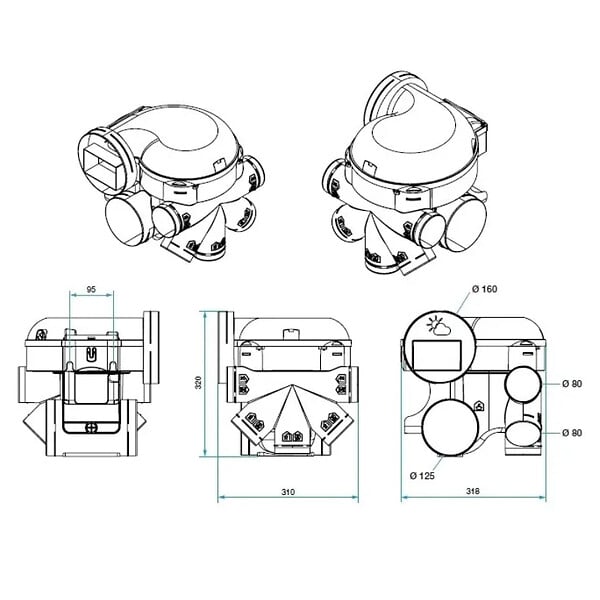 ALDES - Kit VMC EasyHome Hygro Premium HP+ Aldes - Simple flux - large