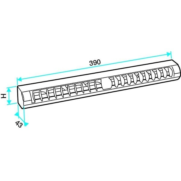ALDES - Kit entrée d'air autoréglable EA30 - 30m3/h - 36dB - Blanc - large