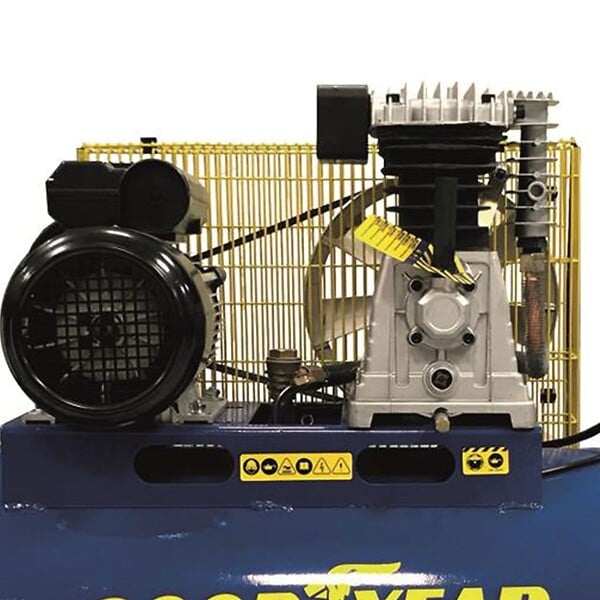 GOODYEAR - Compresseur d'air 10 bars Réservoir 100L à Courroie 3CV 2250W Débit air 350L/min GOODYEAR - large