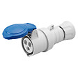 GEWISS - Prise mobile droite bleu câblage rapide 16A/230V - IP44/IP54 - GEWISS - GW62004FH - vignette