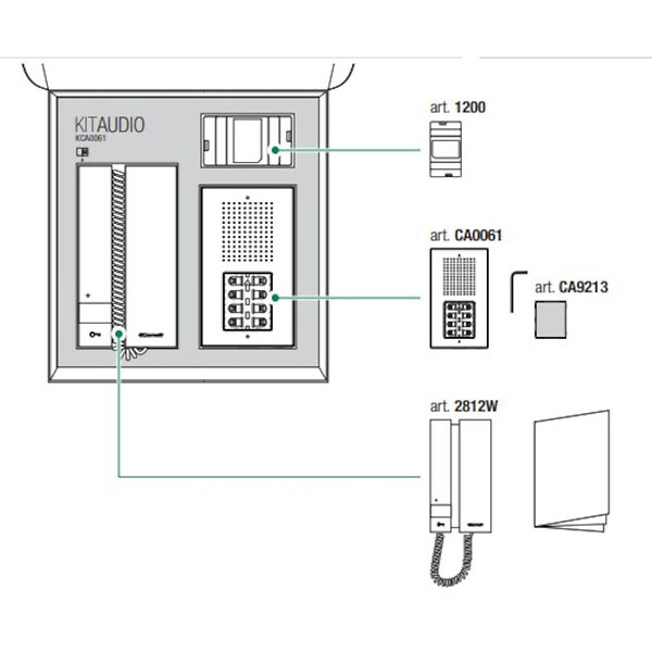 COMELIT IMMOTEC - Kit audio unifamiliale analogique à 2 fils Ciao-mini - Comelit - large