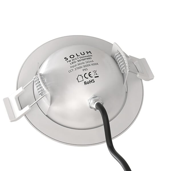 SOLUM - LEO Spot encastré alu brossé 8W. 690Lm. CCT 2700K/3000K/4000K. Orientable 90. Rotatif 360 - SOLUM - S0170790D - large