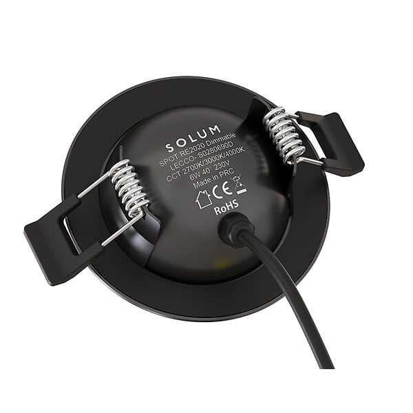 SOLUM - LECCO Noir Spot encastré 6W. 606-663Lm. dimmable. CCT 2700-3000-4000K - SOLUM - S0280690D - large