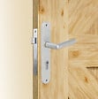 GO/ON - Ensemble poignées de porte aluminium argent 165mm trou cylindre - vignette