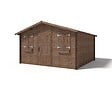 ALTANKA - Abri de jardin en bois - 16m2 - 4x4m - Traité - Ep. 28mm - Couleur: marron - DOM144 - vignette