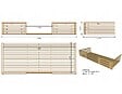 ALTANKA - Terrasse en bois avec balustrade pour abri en bois - 10m2 - 5m x 2m - couleur: naturel - DOM601 - vignette
