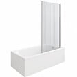 DURAVIT - Baignoire droite D-Code bonde au cente 180 x 80 cm + Pare bain AURYS Raywall chromé version droite - vignette