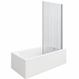 DURAVIT - Baignoire droite D-Code bonde au cente 170 x 75 cm + Pare bain AURYS Raywall chromé version droite - vignette