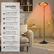 TECTAKE - Radiateur infrarouge Solaris Monolith 2000W réglable en hauteur noir - vignette