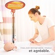 TECTAKE - Radiateur infrarouge Solaris Monolith 2000W réglable en hauteur noir - vignette