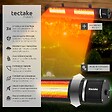TECTAKE - Radiateur infrarouge Solaris Horizon 3000W, boîtier en aluminium noir - vignette