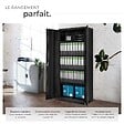 TECTAKE - Armoire de classement en métal verrouillable ajustable en noir - vignette