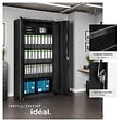 TECTAKE - Armoire de classement en métal verrouillable ajustable en noir - vignette