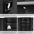 TECTAKE - Armoire de classement en métal verrouillable ajustable en noir - vignette